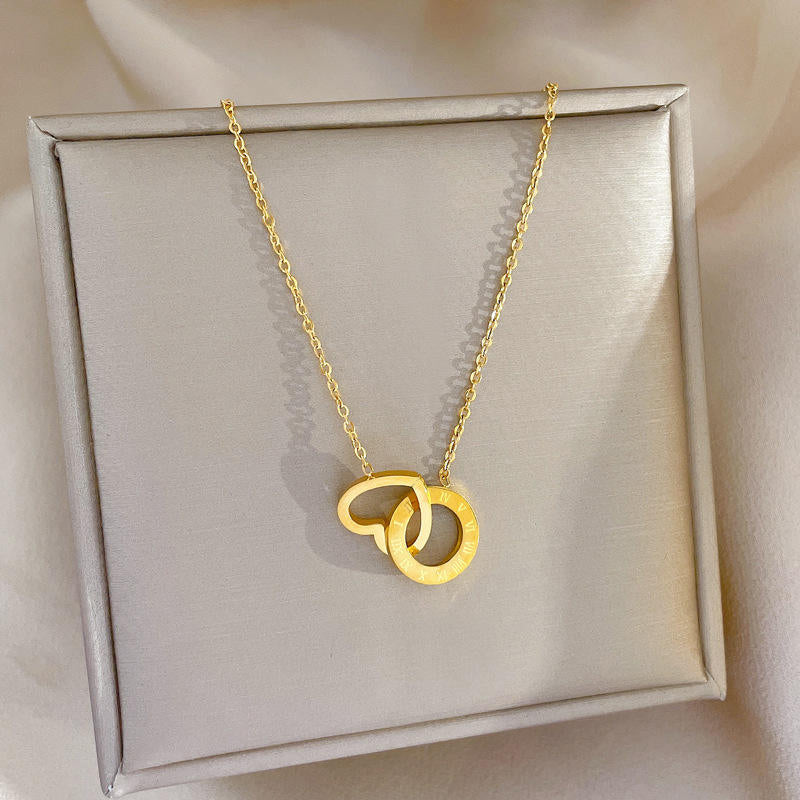 Love Circle Necklace – 18K True Gold Plated | Minimalist Elegance