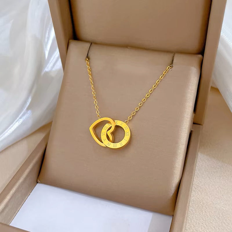 Love Circle Necklace – 18K True Gold Plated | Minimalist Elegance