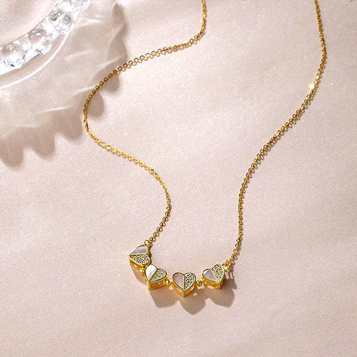 Fashion Heart-Shaped Clover Magnetic Pendant Necklace
