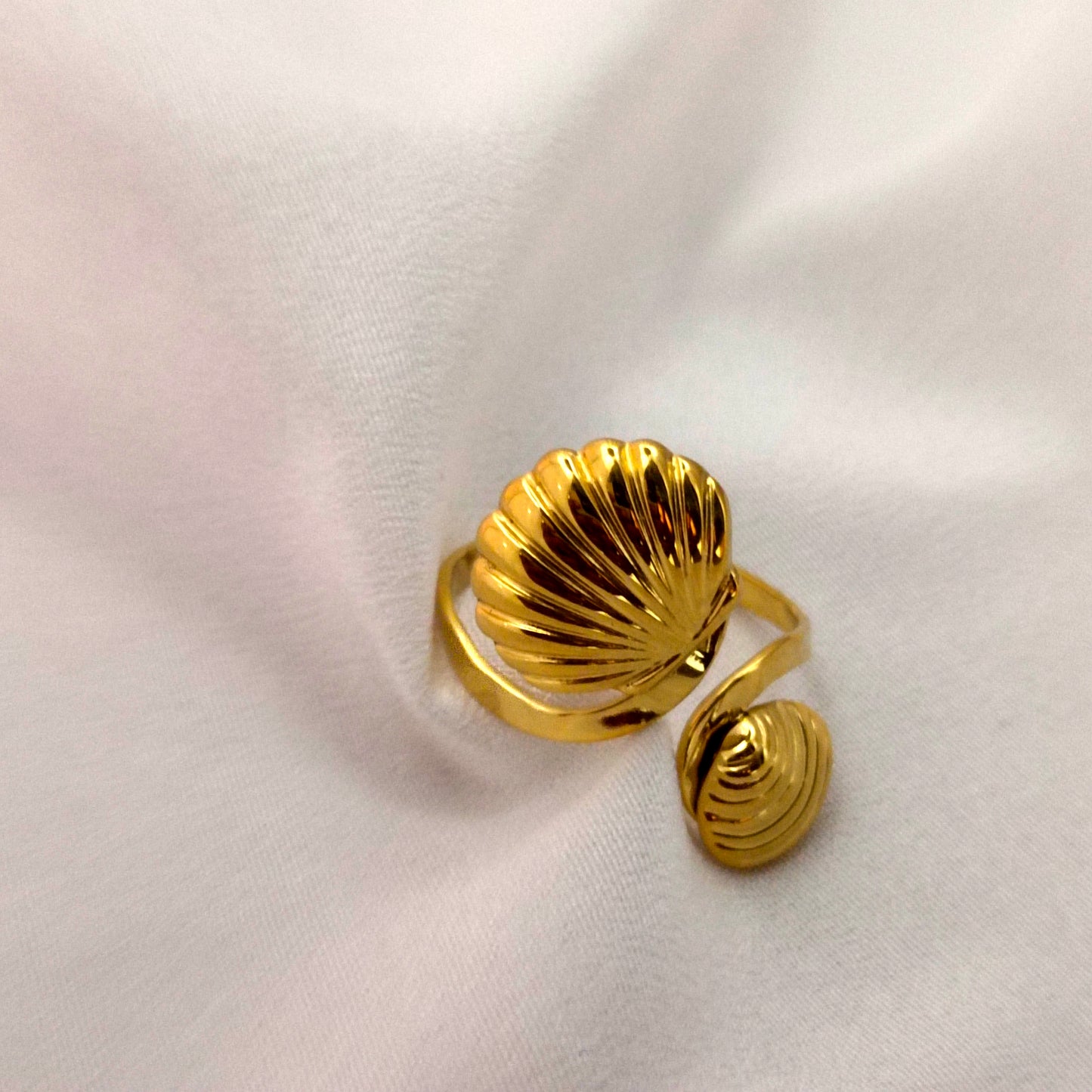 Ocean Whisper — 18K Gold-Plated Adjustable Ring