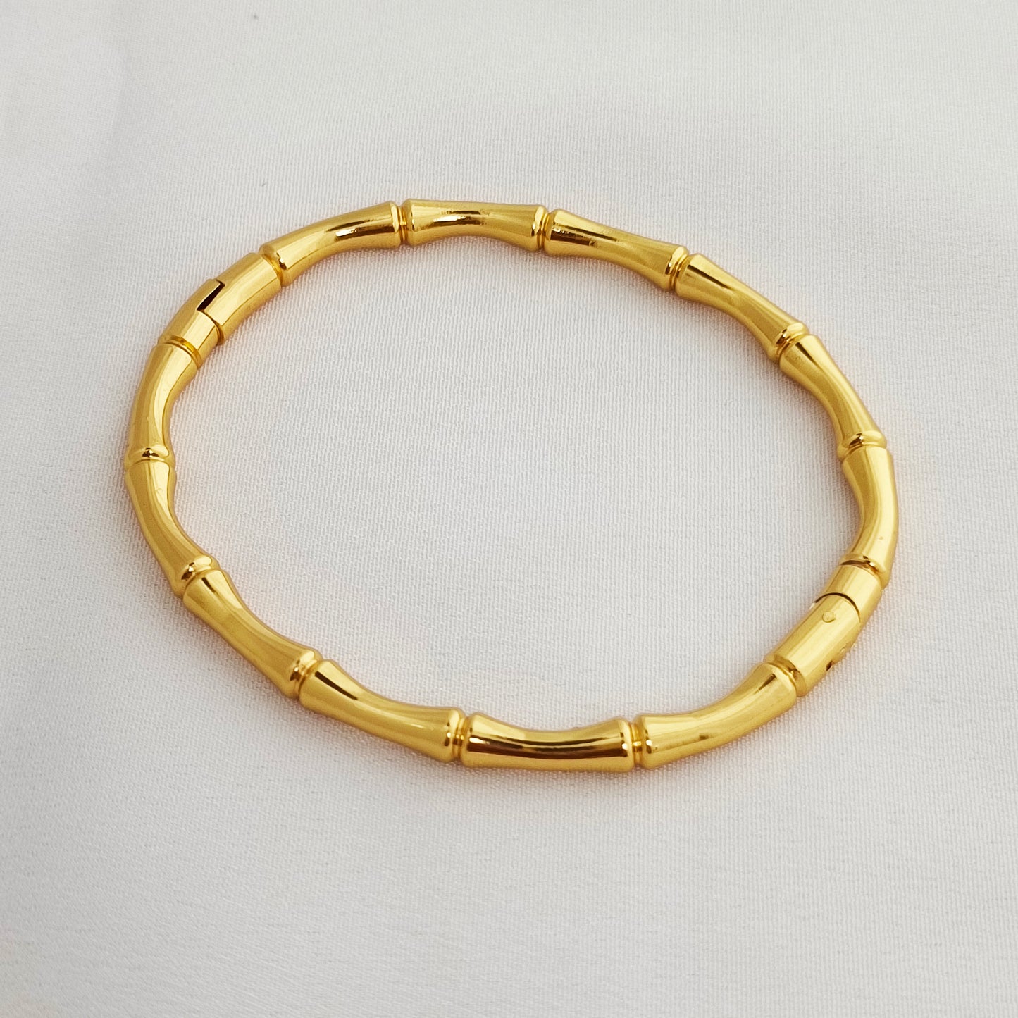 18K Gold-Plated Elegant Bamboo Style Bracelet