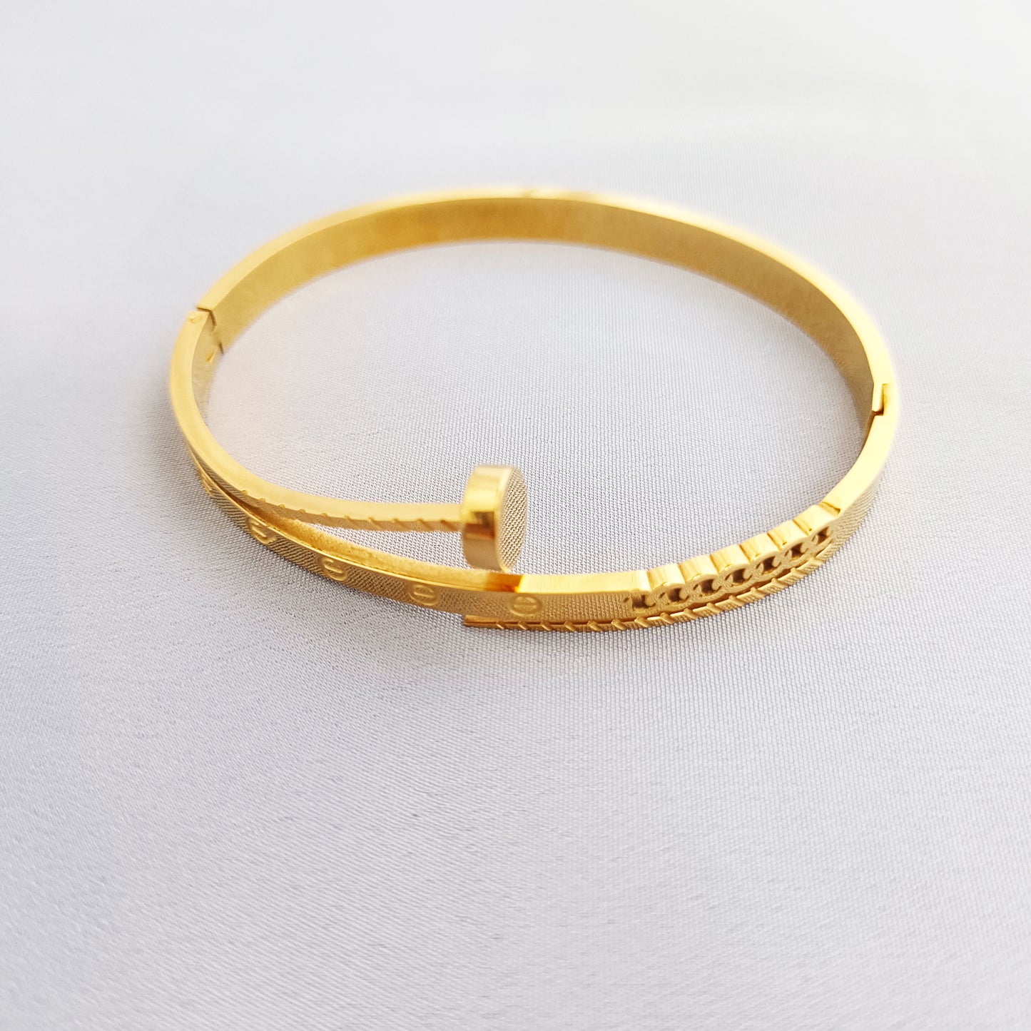Triple 18K Gold-Plated Bangle
