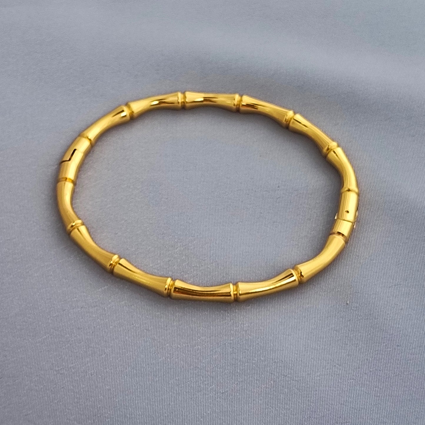 18K Gold-Plated Elegant Bamboo Style Bracelet