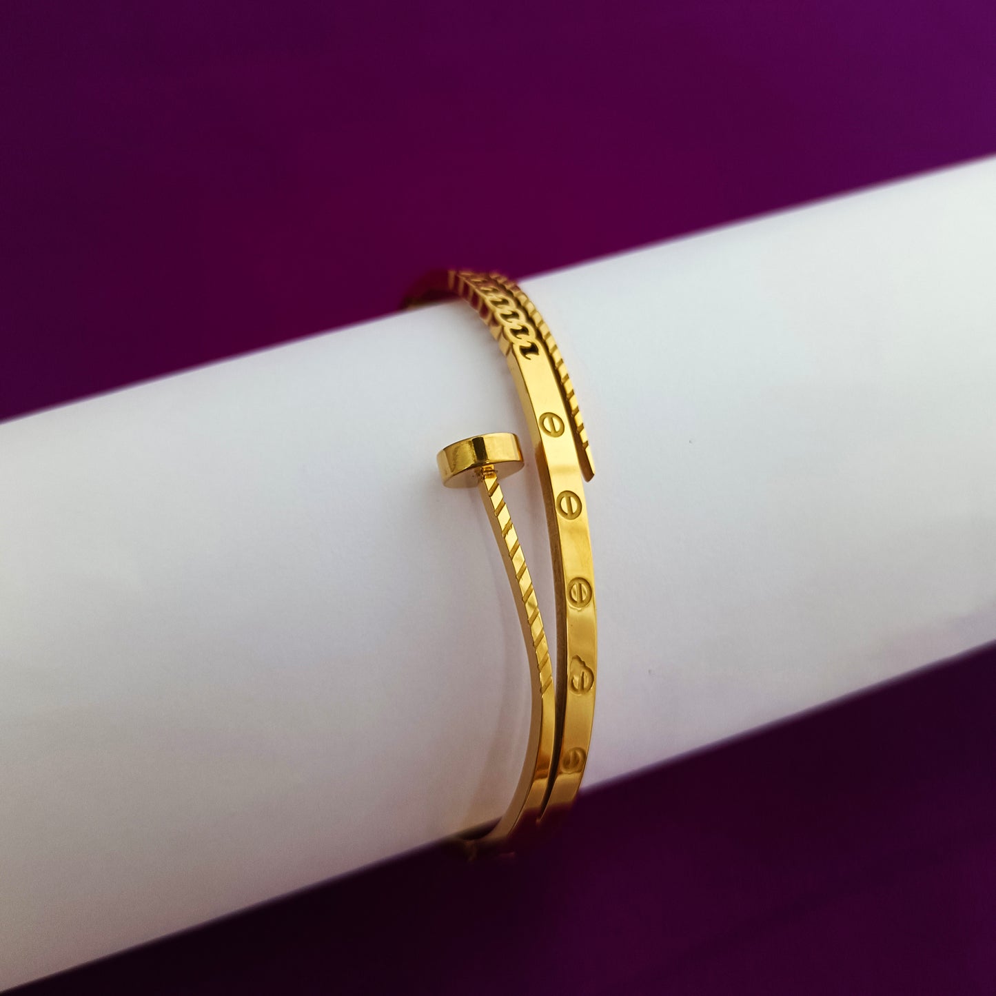 Triple 18K Gold-Plated Bangle