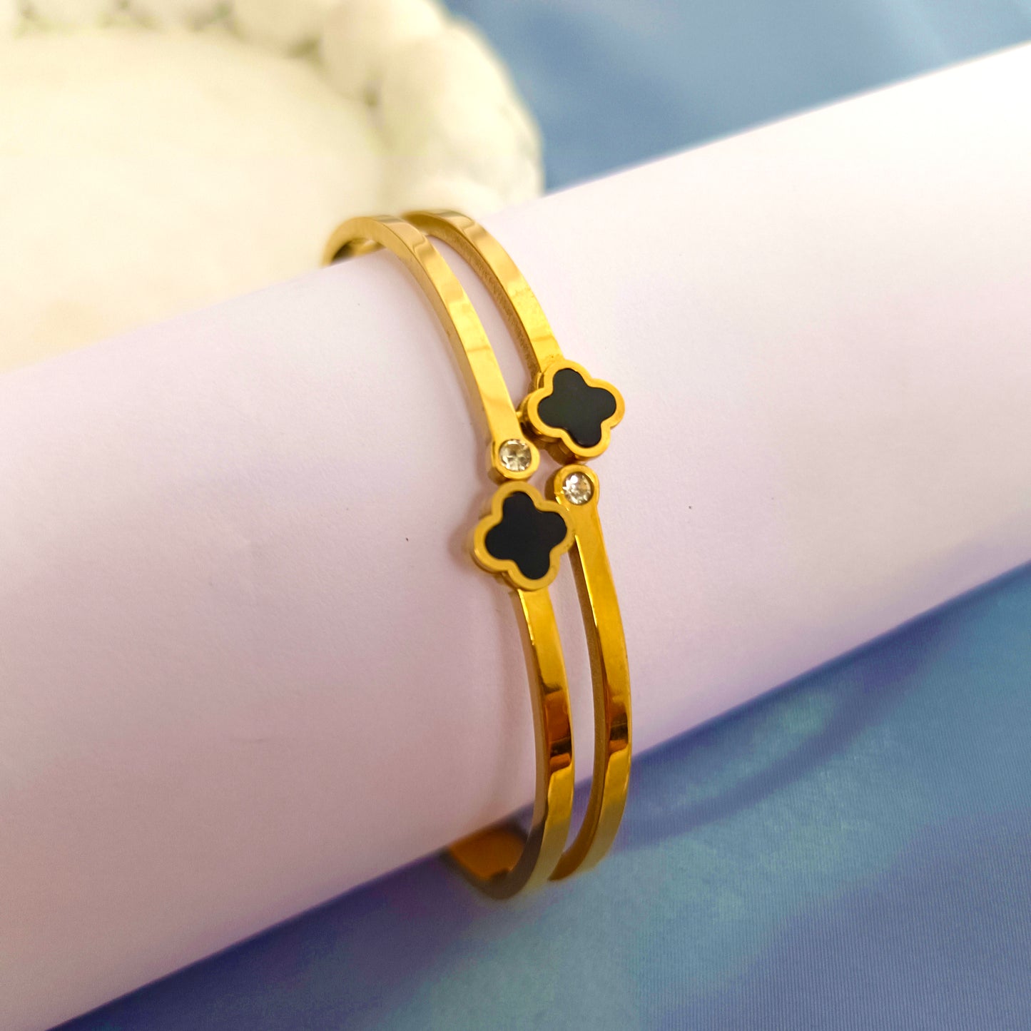 18K Gold-Plated Zircon Bracelet Set – Elegant & Versatile