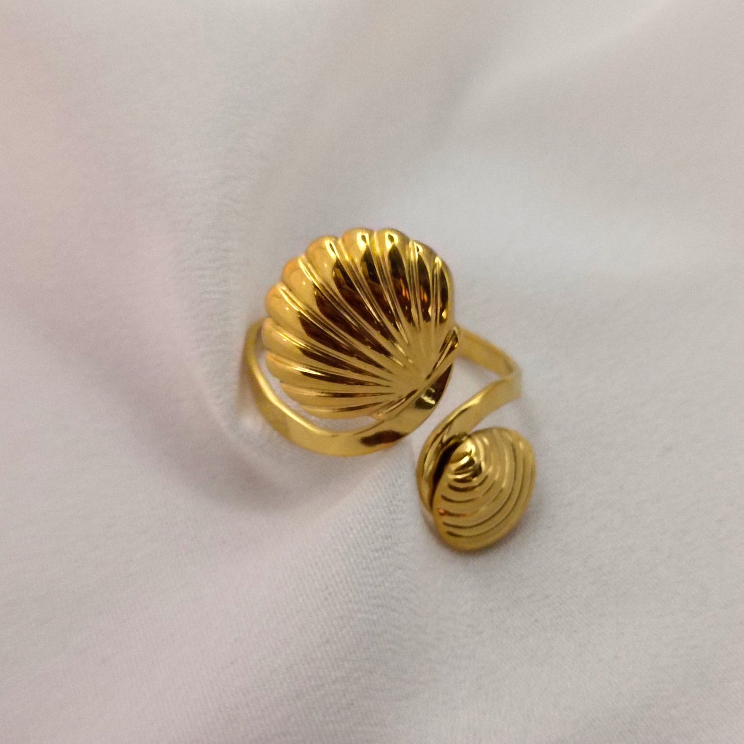 Ocean Whisper — 18K Gold-Plated Adjustable Ring