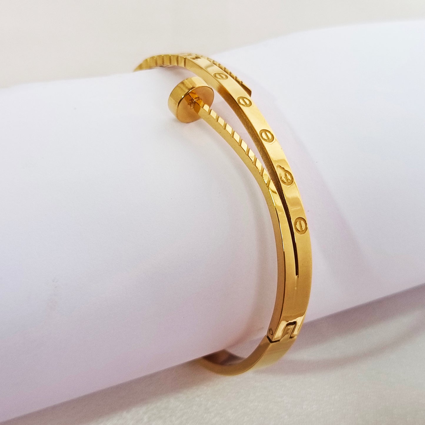 Triple 18K Gold-Plated Bangle