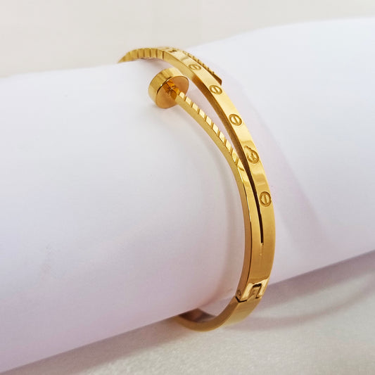 Triple 18K Gold-Plated Bangle