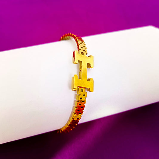 H Detay 18K Gold-Plated Bracelet – Minimalist Luxury Bangle