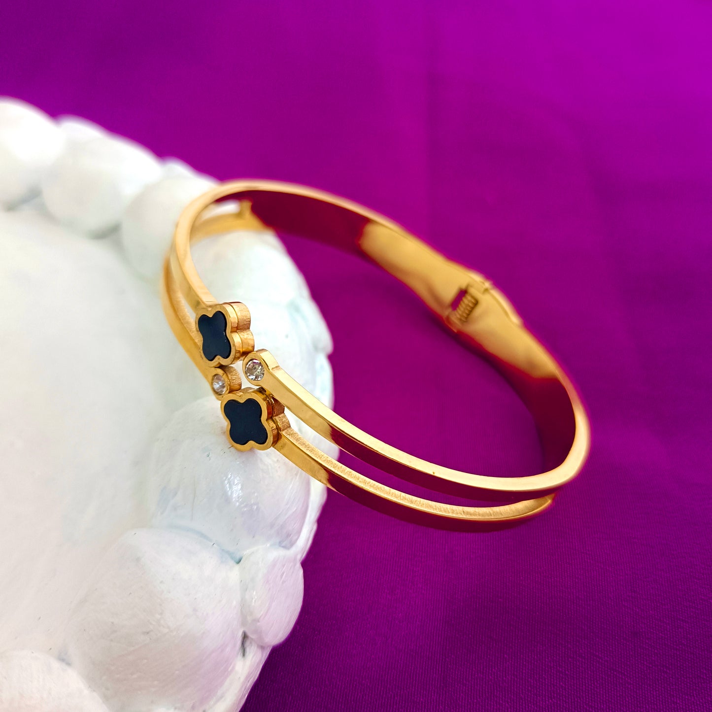 18K Gold-Plated Zircon Bracelet Set – Elegant & Versatile