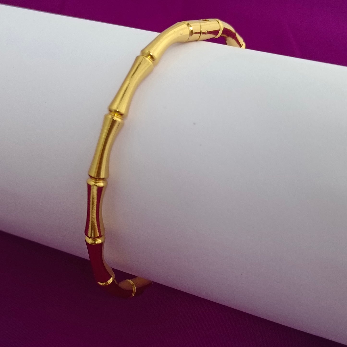 18K Gold-Plated Elegant Bamboo Style Bracelet
