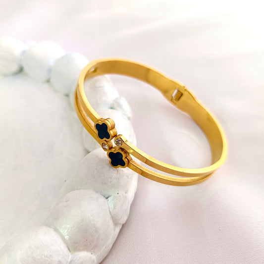 18K Gold-Plated Zircon Bracelet Set – Elegant & Versatile