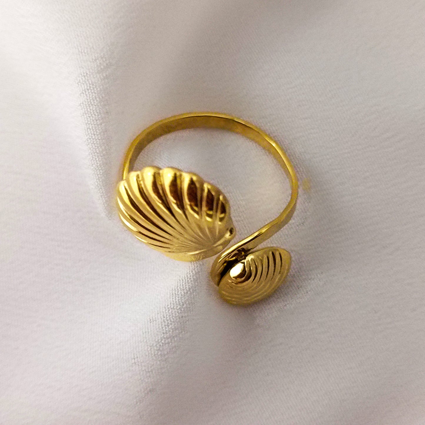 Ocean Whisper — 18K Gold-Plated Adjustable Ring