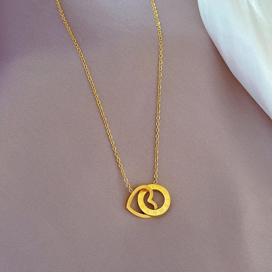 Love Circle Necklace – 18K True Gold Plated | Minimalist Elegance